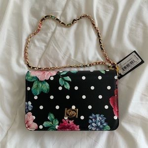 BEBE FLORAL CROSSBODY BAG
